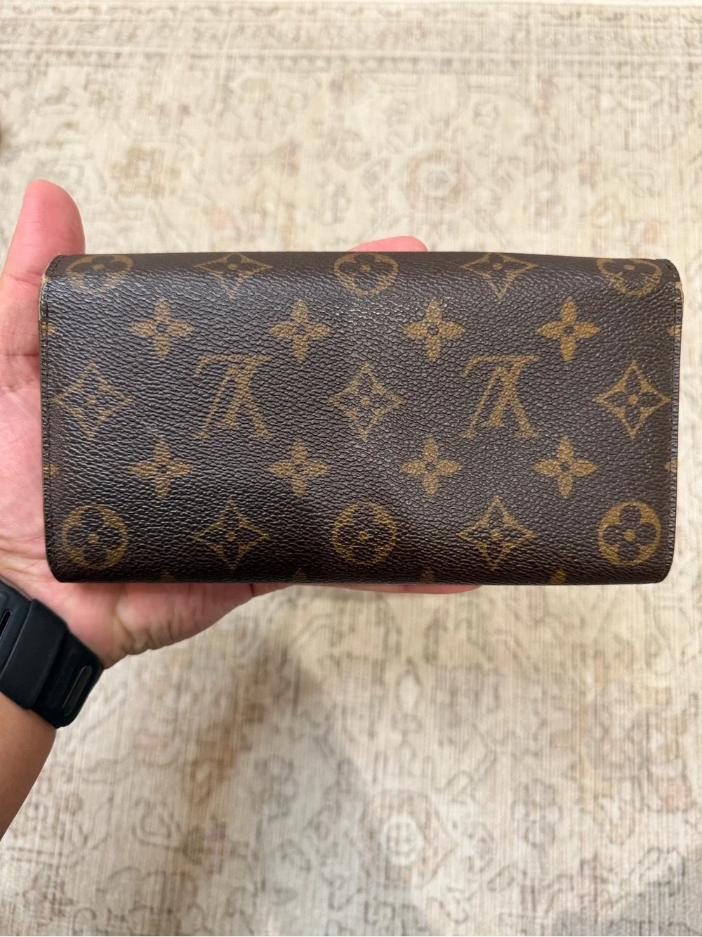 Louis Vuitton Monogram Continental Wallet - Dark Brown with Gold Snap - Picture 3 of 14